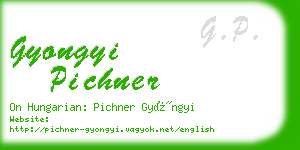 gyongyi pichner business card